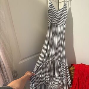 Striped Black and White Dress